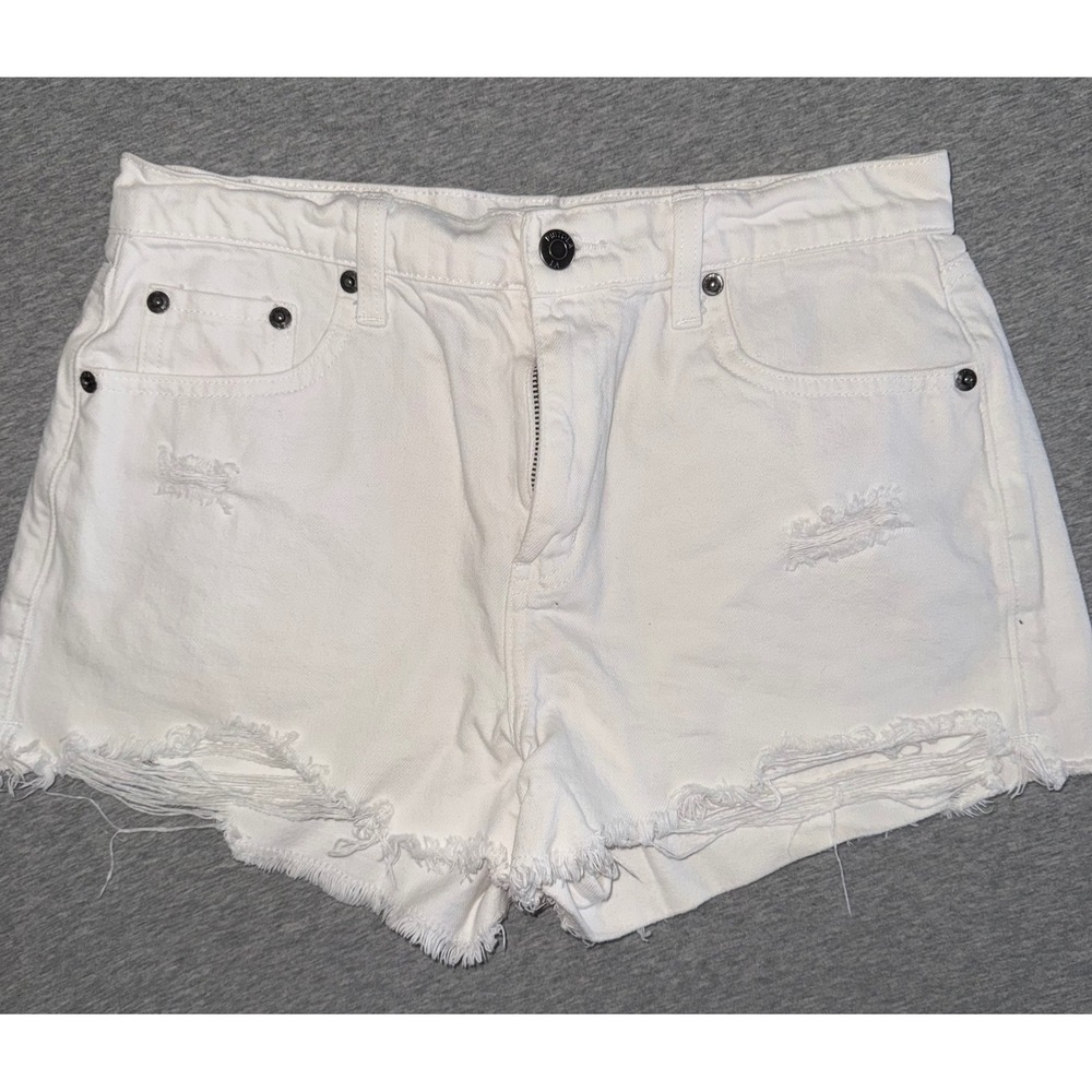 Pistola Womens White Distressed Cutoff‎ Shorts Size 26 High Rise Beachy Boho